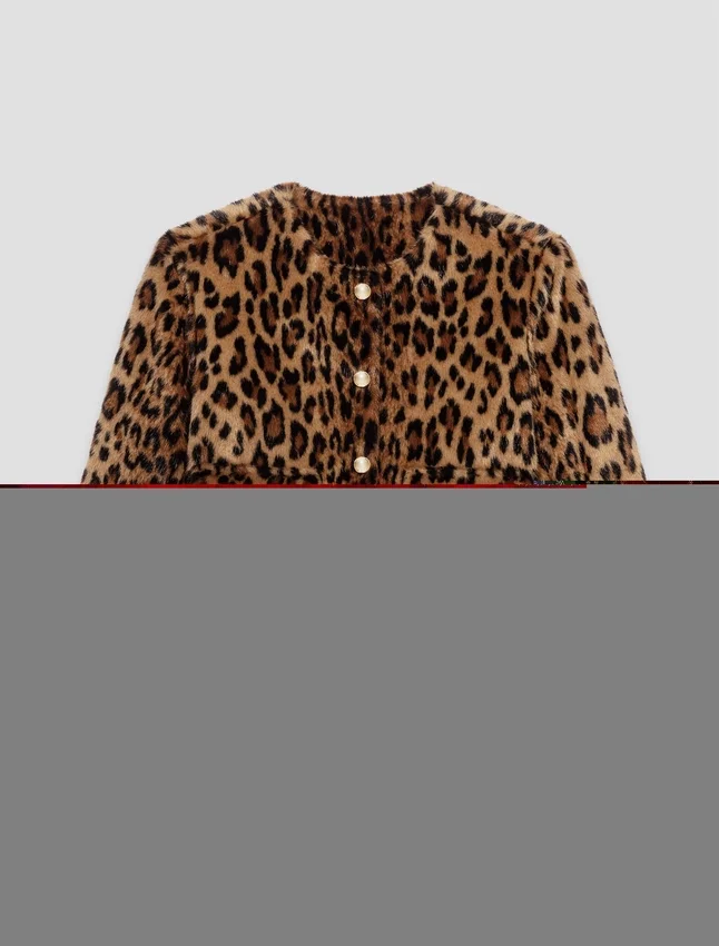 Leopard faux fur jacket Leopard faux fur jacket