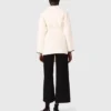 Lined coat with contrasting ribbon