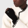 Lined coat with contrasting ribbon