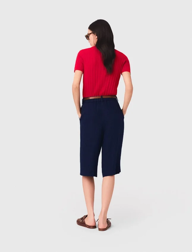 Linen-blend Bermuda shorts Linen-blend Bermuda shorts