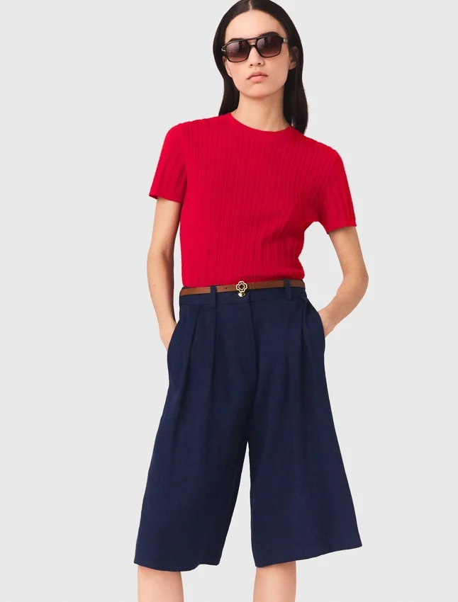 Linen-blend Bermuda shorts Linen-blend Bermuda shorts