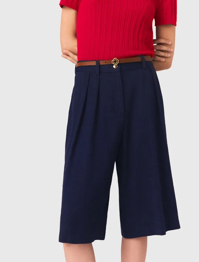 Linen-blend Bermuda shorts Linen-blend Bermuda shorts