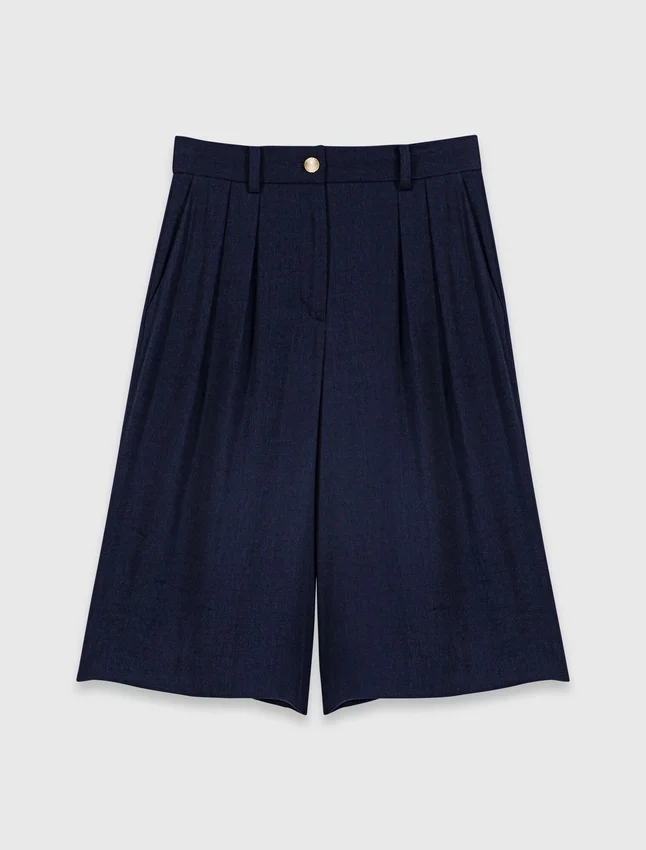 Linen-blend Bermuda shorts Linen-blend Bermuda shorts