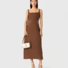 Linen blend maxi dress