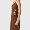Linen blend maxi dress