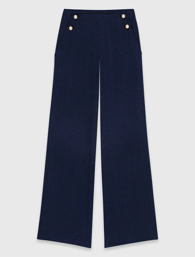 Linen-blend sailor trousers Linen-blend sailor trousers