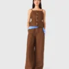 Linen blend top