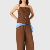 Linen blend top
