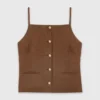 Linen blend top