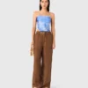 Linen-blend trousers