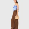 Linen-blend trousers