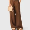 Linen-blend trousers