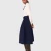 Long cotton skirt with belt