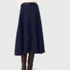 Long cotton skirt with belt