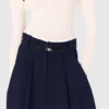 Long cotton skirt with belt