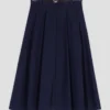 Long cotton skirt with belt