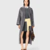 Long double-faced rhinestone coat