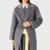 Long double-faced rhinestone coat