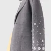 Long double-faced rhinestone coat