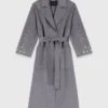 Long double-faced rhinestone coat