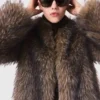 Long faux fur coat