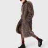 Long faux fur coat