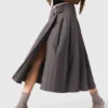 Long pleated skirt