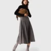 Long pleated skirt