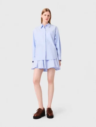 Long poplin blouse