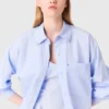Long poplin blouse