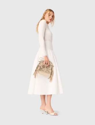 Long taffeta skirt