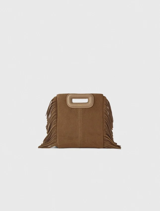 M mini bag in suede leather M mini bag in suede leather