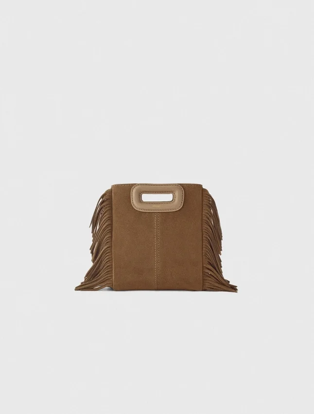M mini bag in suede leather M mini bag in suede leather