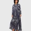 Maxi bandana print dress