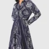 Maxi bandana print dress