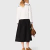 maxi skirt with contrast waistband