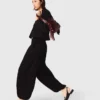 Metallic harem trousers