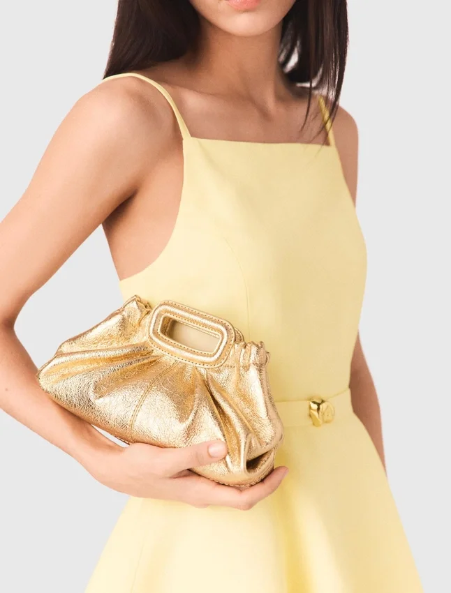 Metallic leather Milpli mini Clutch Metallic leather Milpli mini Clutch