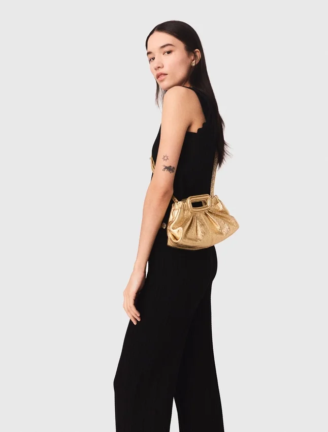 Metallic leather Milpli mini Clutch Metallic leather Milpli mini Clutch
