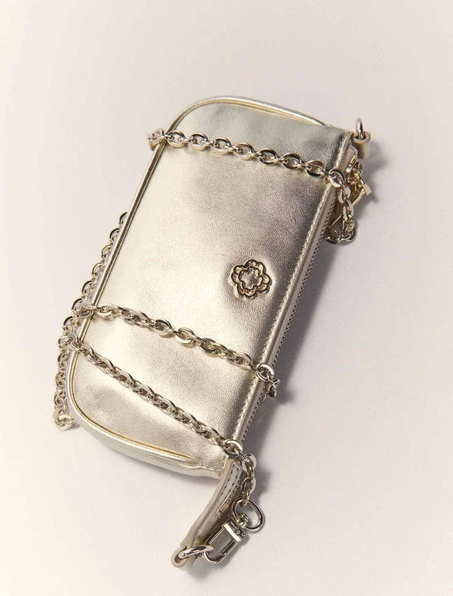 Metallic leather Sarah clutch bag Metallic leather Sarah clutch bag