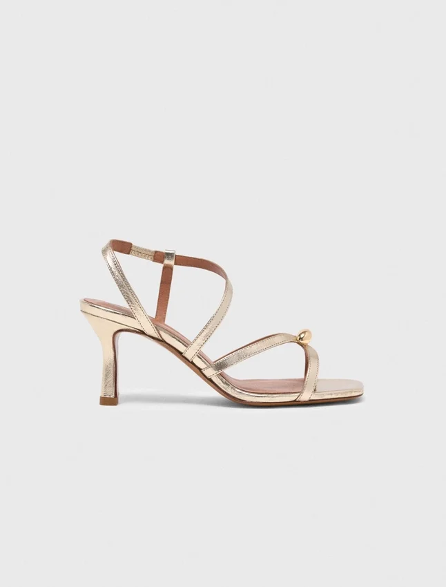 Metallic multi-strap sandals Metallic multi-strap sandals