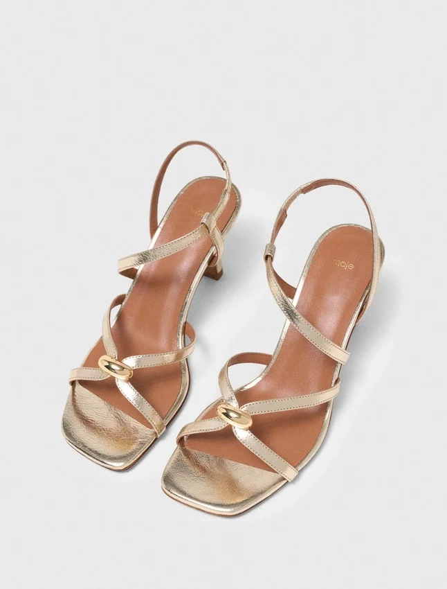 Metallic multi-strap sandals Metallic multi-strap sandals