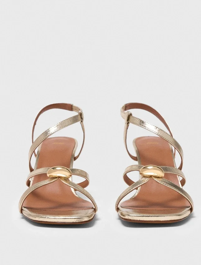 Metallic multi-strap sandals Metallic multi-strap sandals