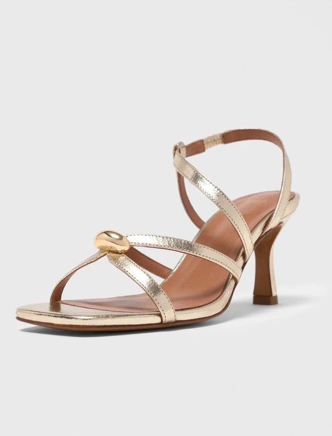 Metallic multi-strap sandals Metallic multi-strap sandals