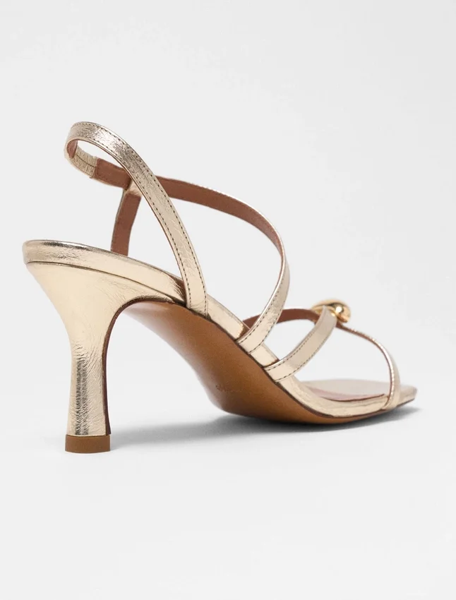 Metallic multi-strap sandals Metallic multi-strap sandals