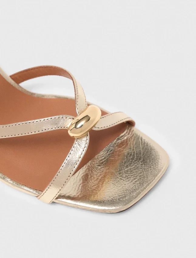 Metallic multi-strap sandals Metallic multi-strap sandals