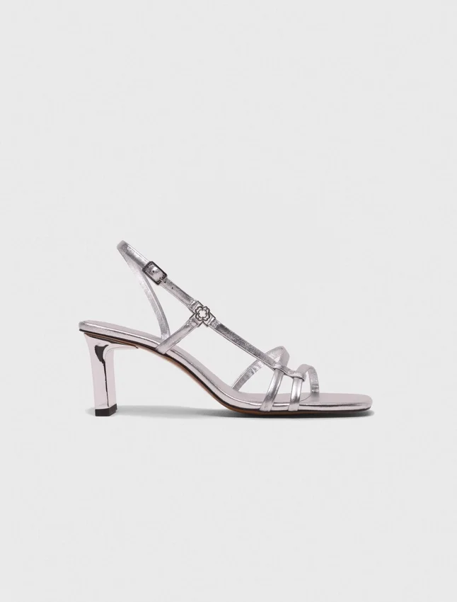 Metallic strappy heeled sandals Metallic strappy heeled sandals
