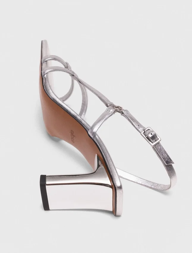 Metallic strappy heeled sandals Metallic strappy heeled sandals
