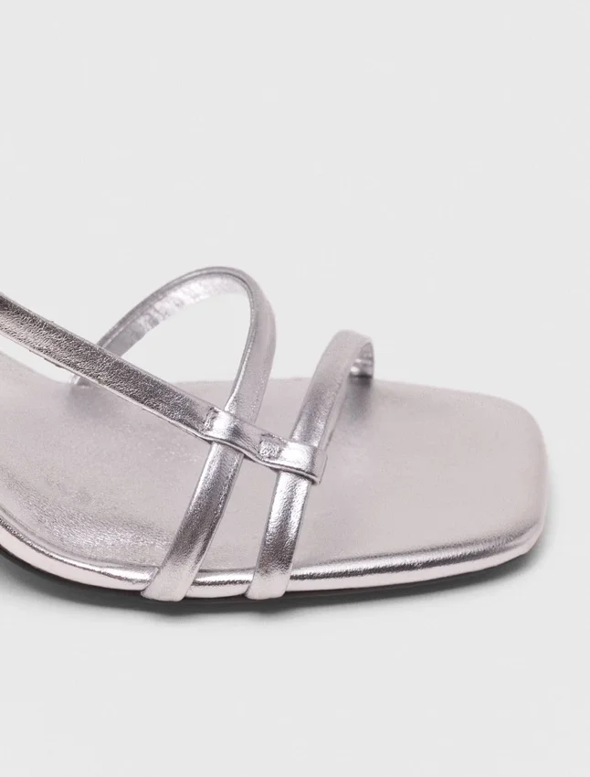 Metallic strappy heeled sandals Metallic strappy heeled sandals