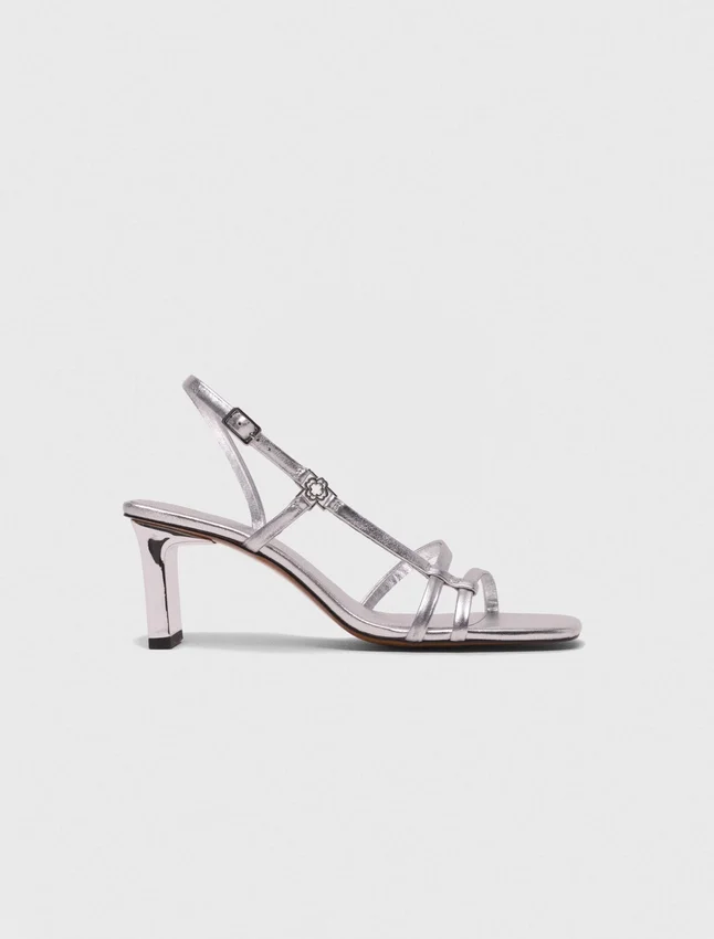 Metallic strappy heeled sandals Metallic strappy heeled sandals